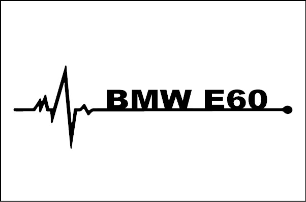 naklejka na samochód na auto ekg bmw