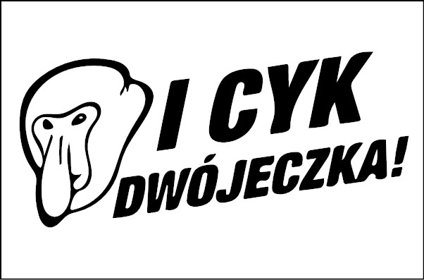 naklejka na samochód na auto i cyk dwójeczka