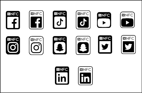 naklejki na samochód na auto social media dowolny napis z twoją nazwą nfc instagram facebook