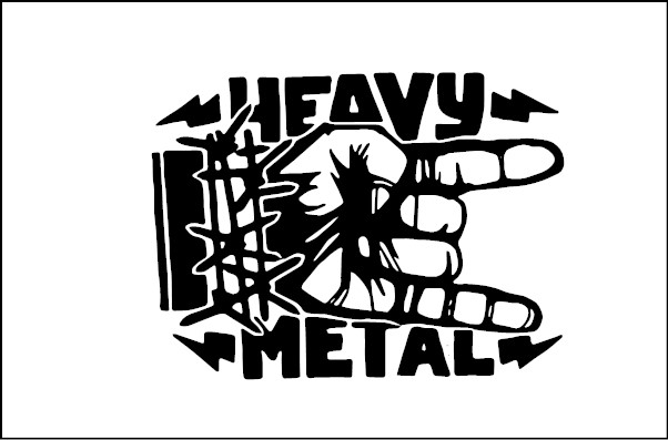 naklejki na samochód na auto heavy metal