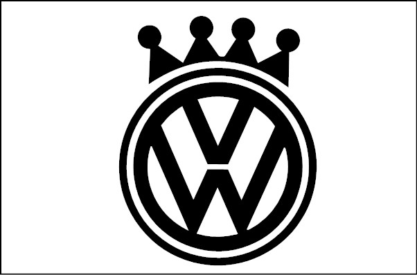 naklejka na samochód na auto logo volkswagen