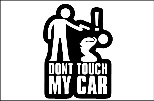 naklejka na samochód na auto dont touch my car