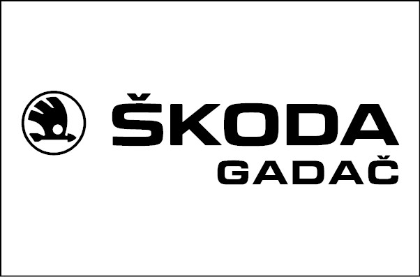 Naklejka samochodowa z napisem skoda gadać i z logo skody