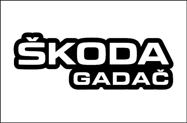 Naklejka samochodowa z napisem skoda gadać