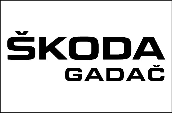 Naklejka samochodowa z napisem skoda gadać i z logo skody