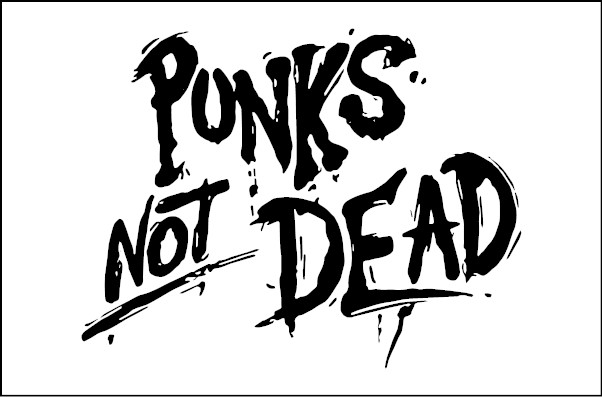 Naklejka z napisem Punk not Death