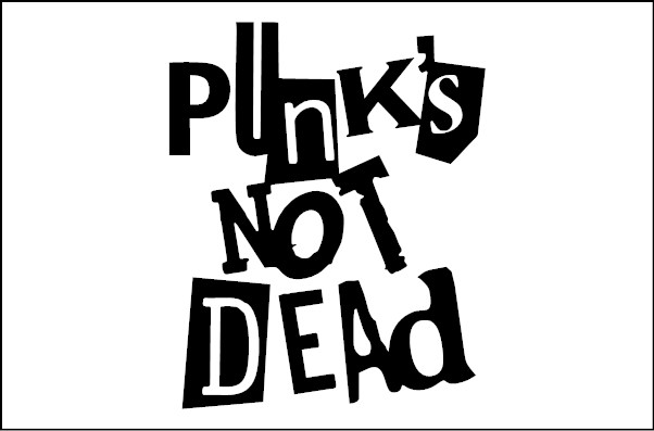 Naklejka z napisem Punk not Dead